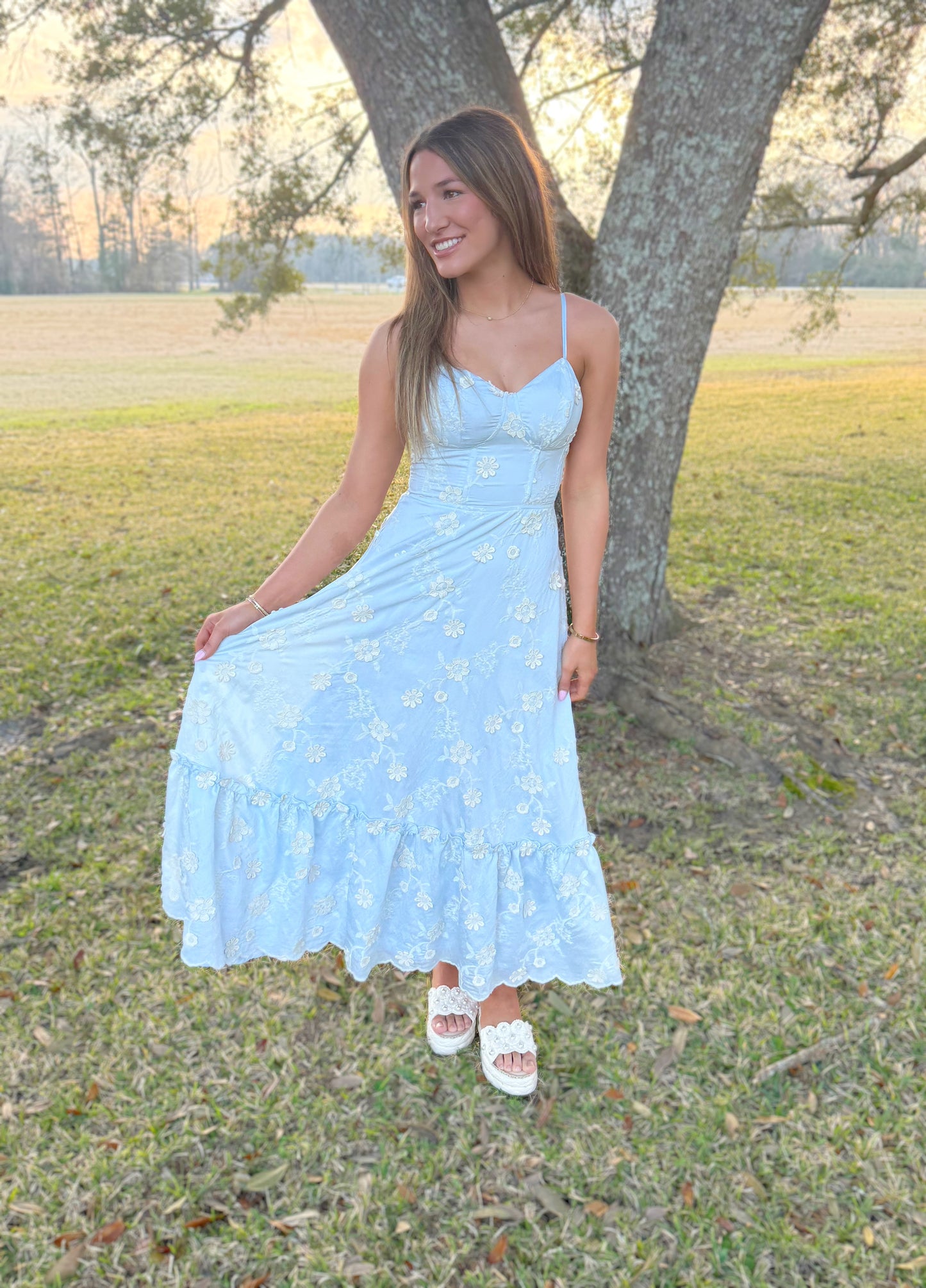 LARGE - Fully Floral Midi Dress