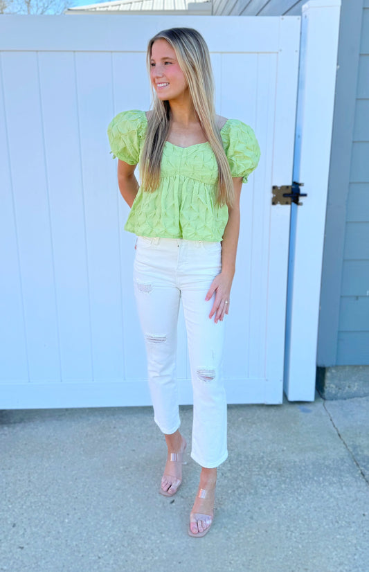 MEDIUM - Love in Lime Top