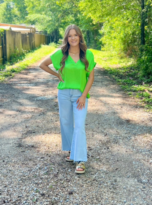 Glowing in Green Top
