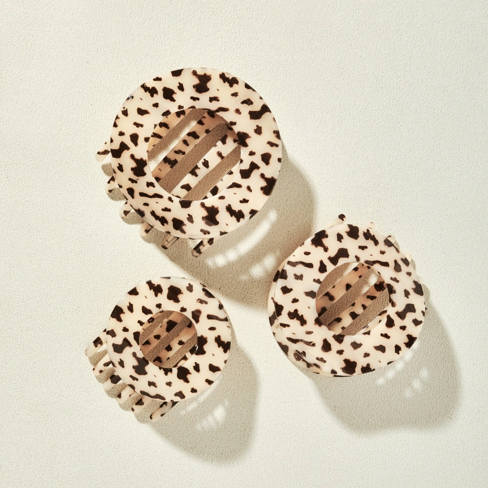 Blonde Tortoise Round Clip