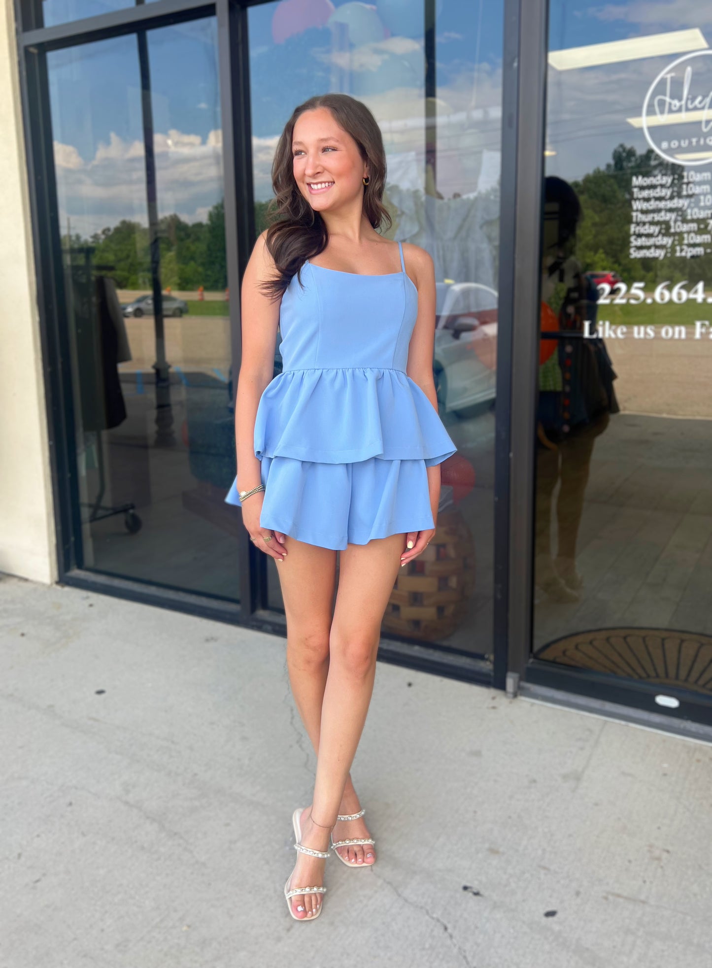 Bubbly Blue Romper