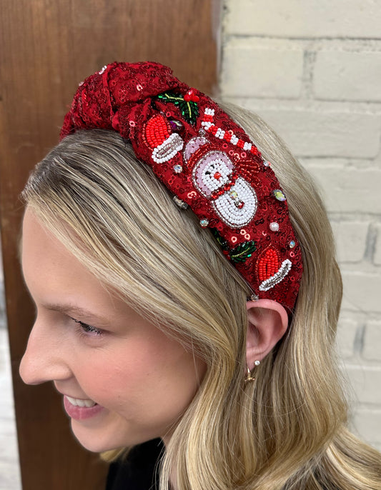 "Frosty" Beaded Headband