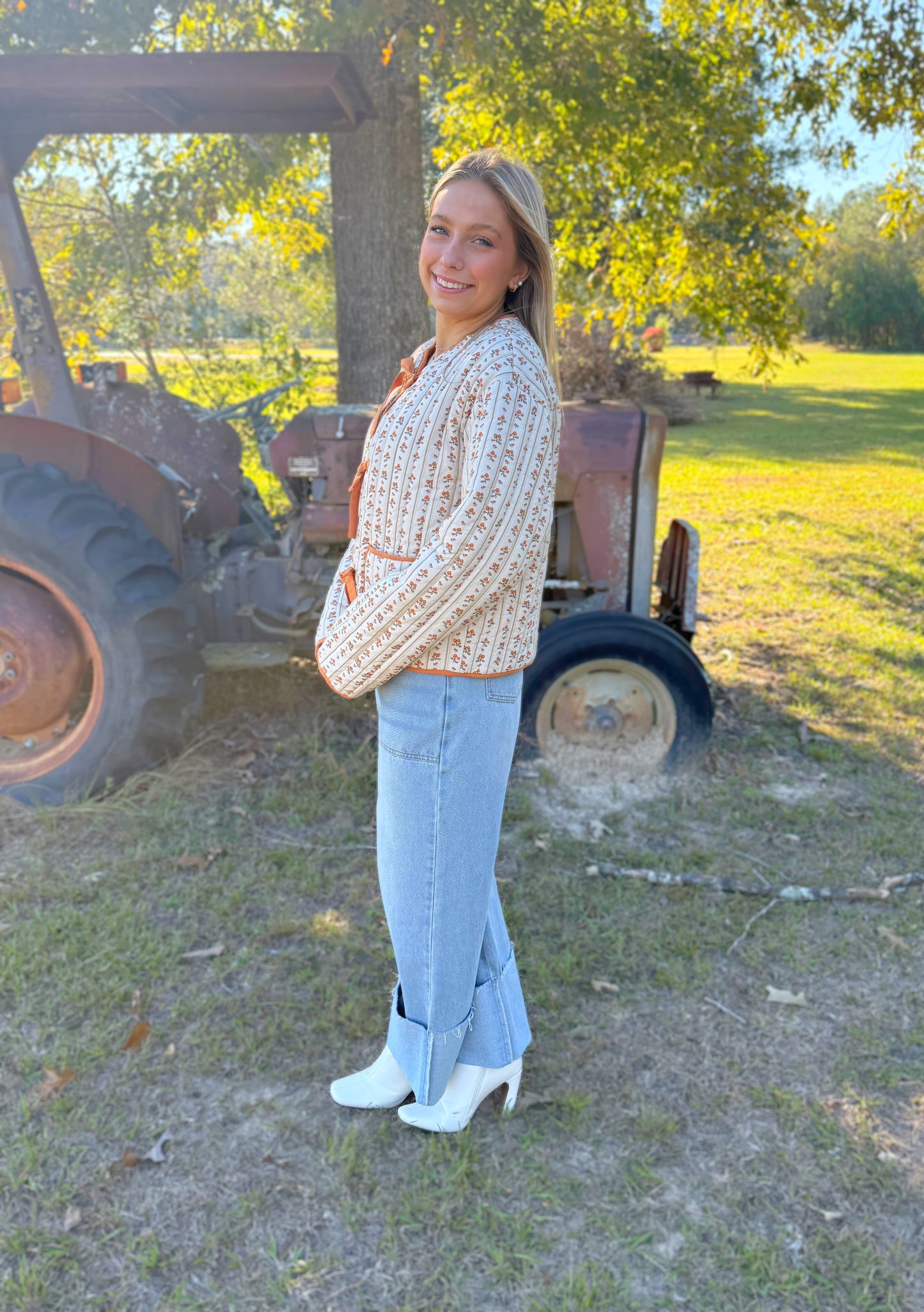 Perfectly Persimmon Puffer Jacket