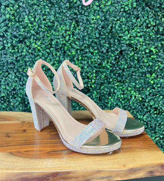 Platform Josina Heels in Champagne