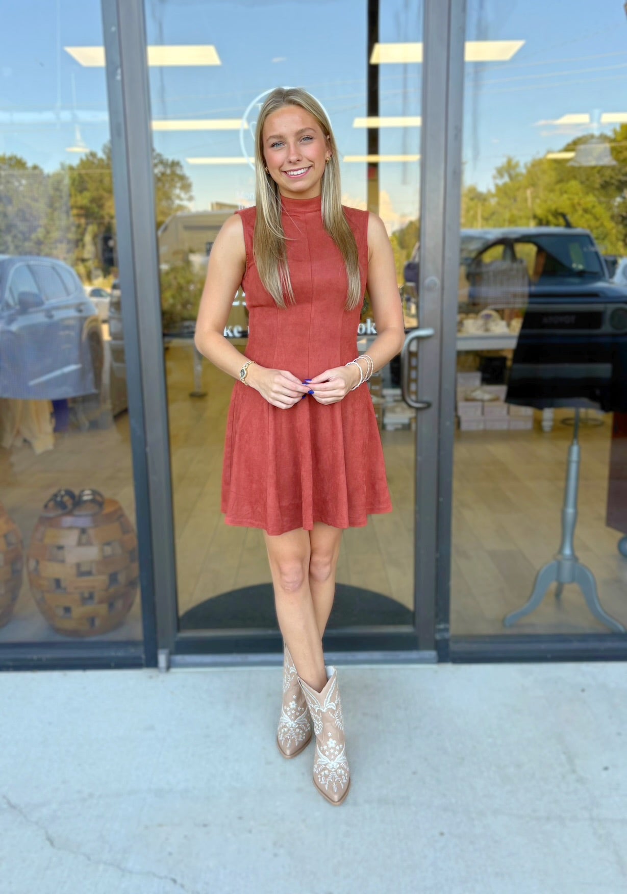 So Much Suede Mini Dress