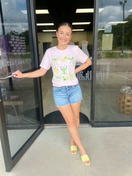 Lime Coquette Tee