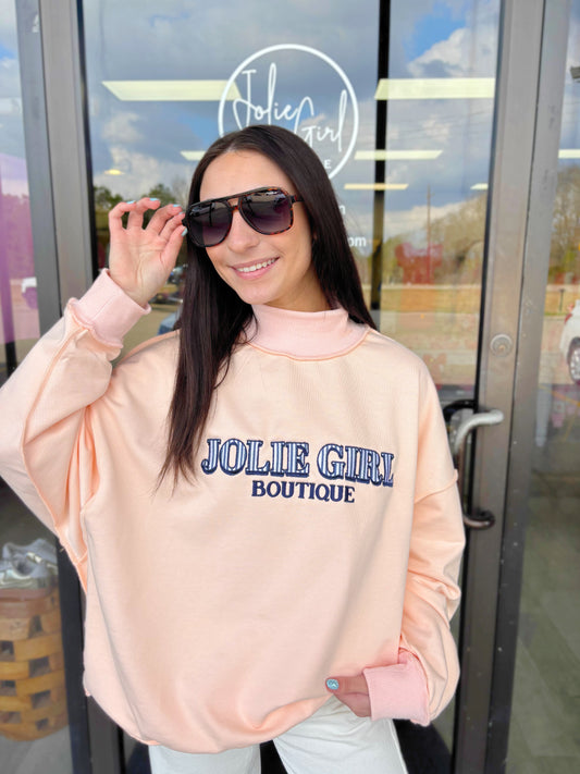 Jolie Girl Mock Neck Sweatshirts