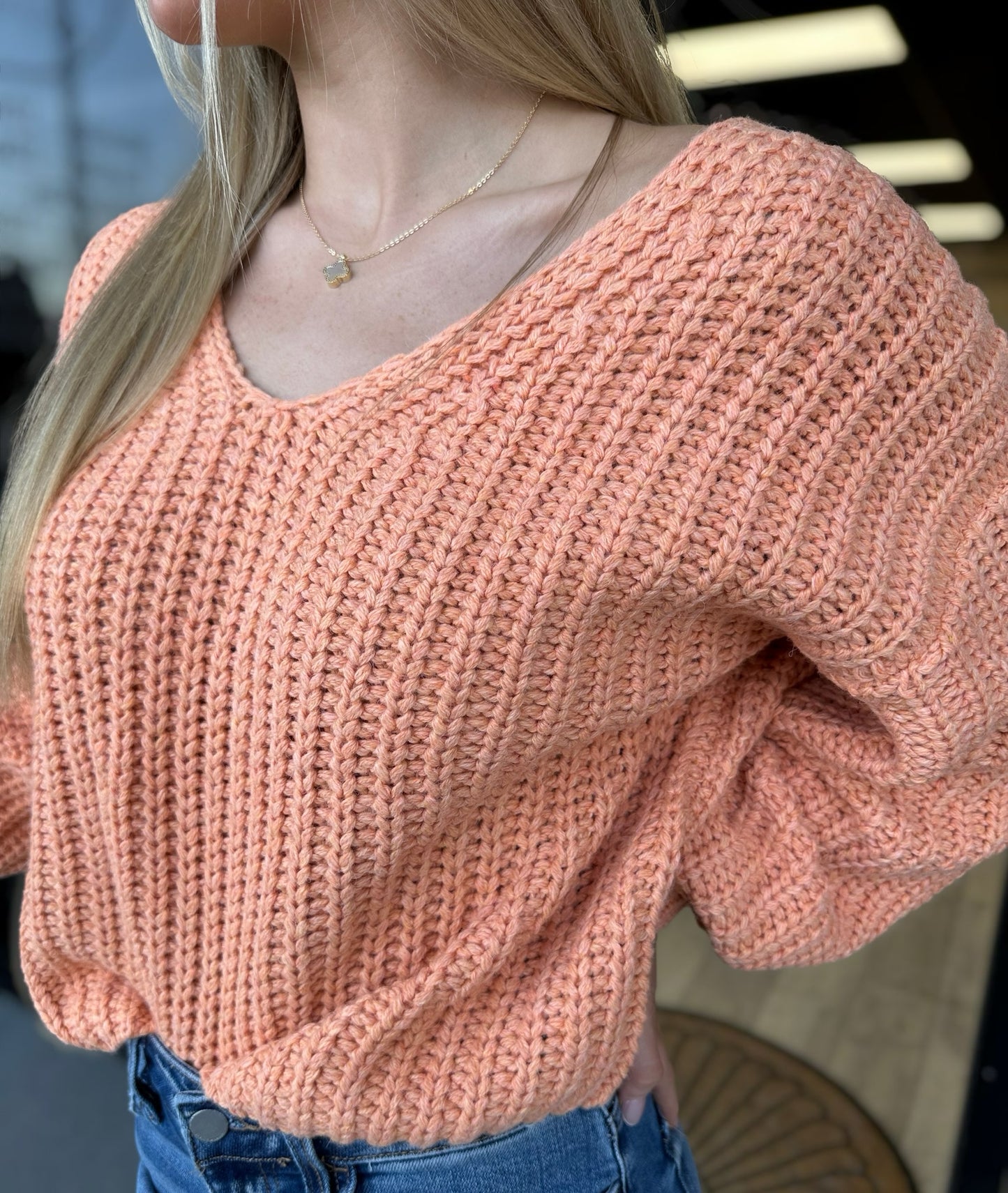 Sweet in Apricot Sweater