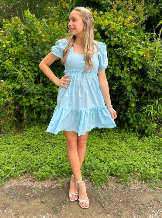 Sweet Blue Babydoll Dress