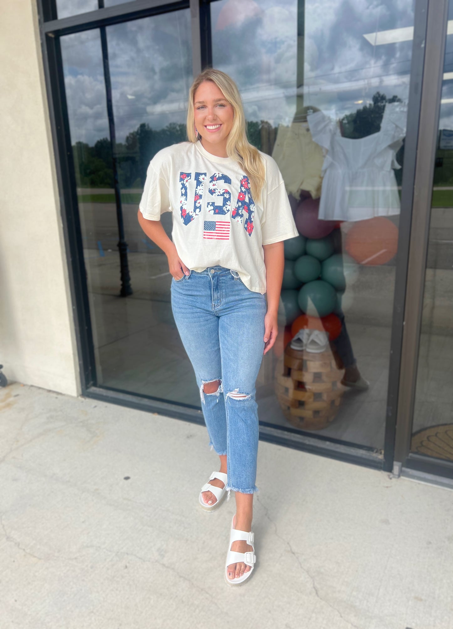 USA Flower Tee