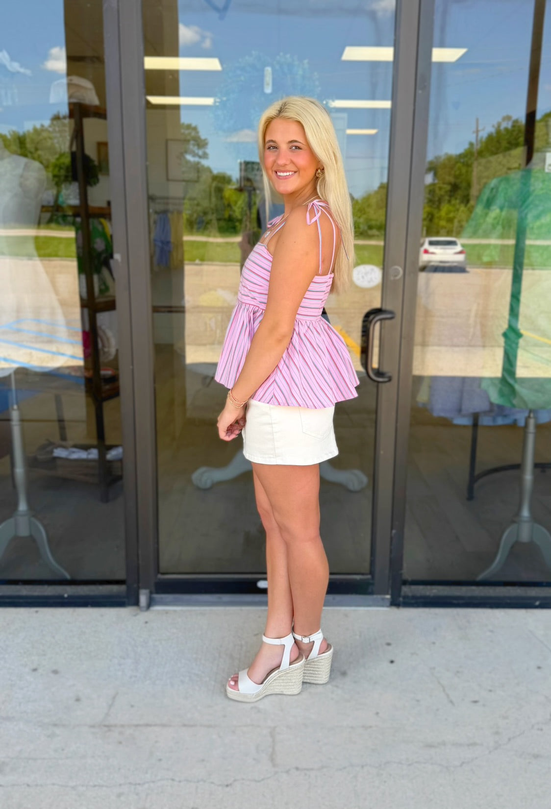Small - Mallory Peplum Blouse