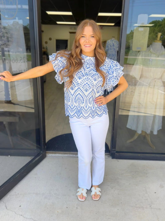 Elevated in Embroidery Top