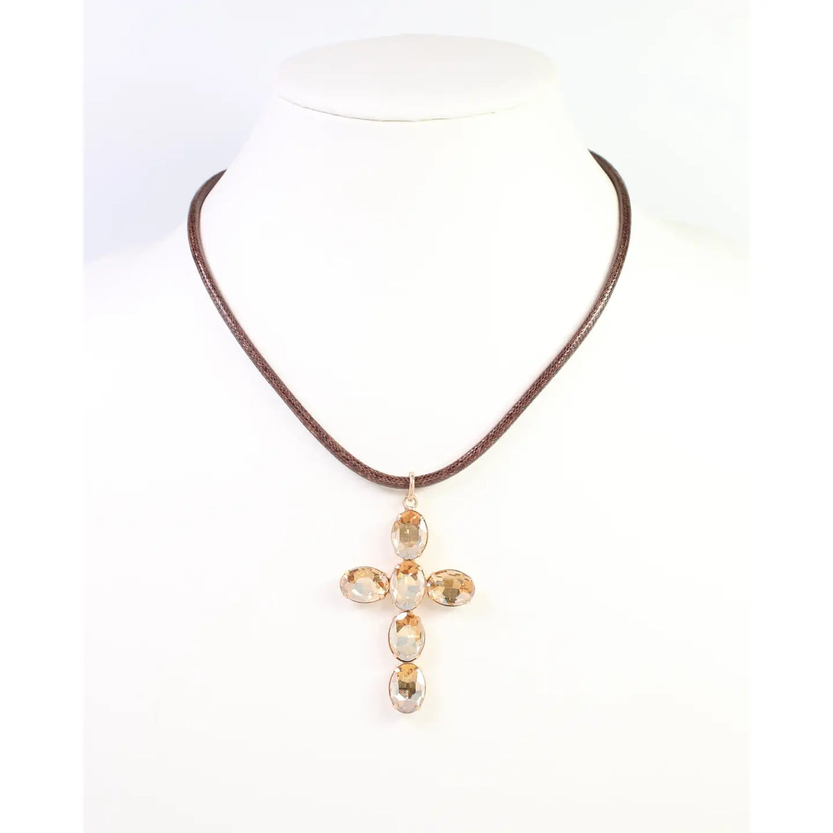 Kirbo Cord Cross Necklace