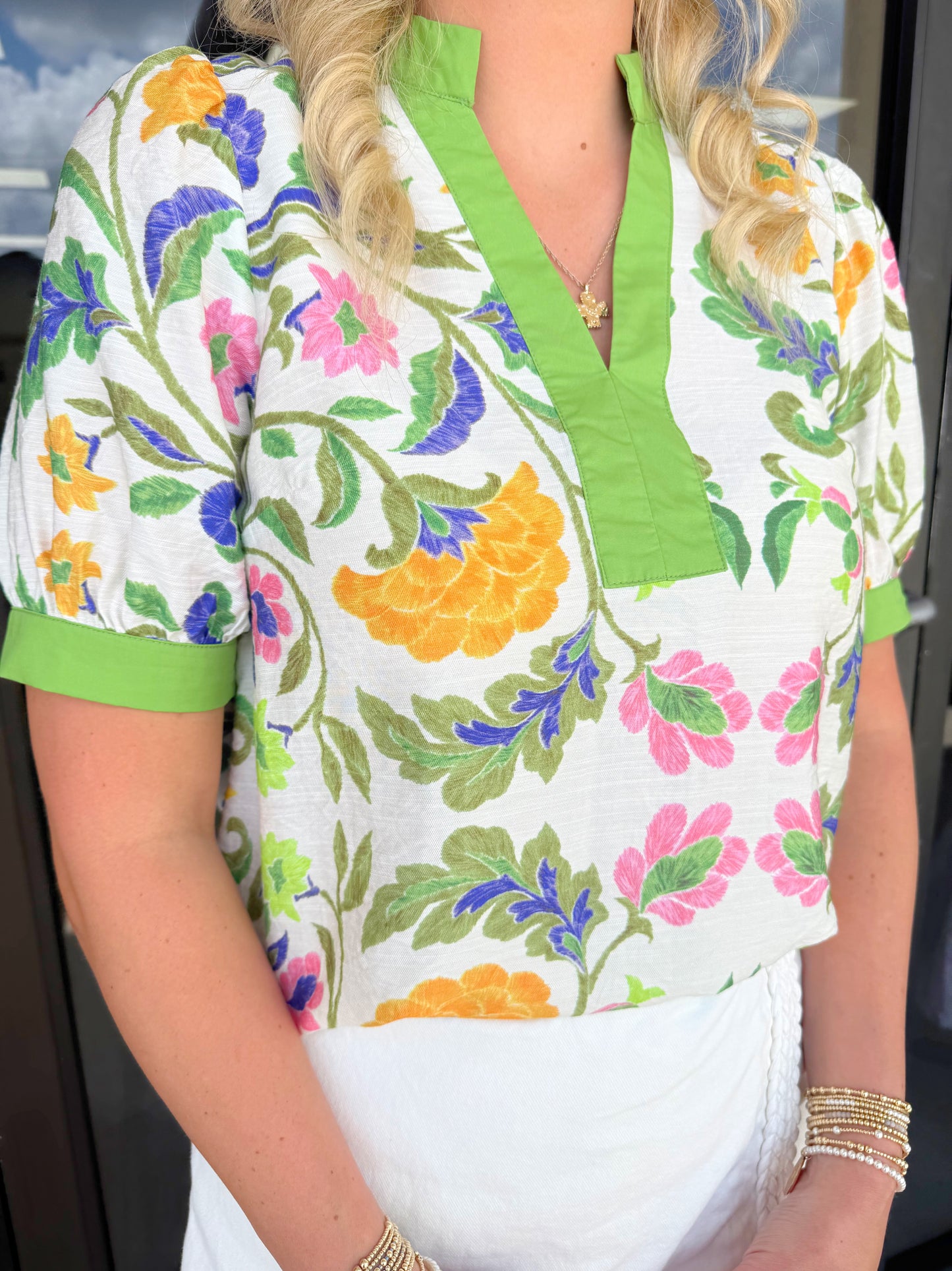 Posy Mandarin Blouse