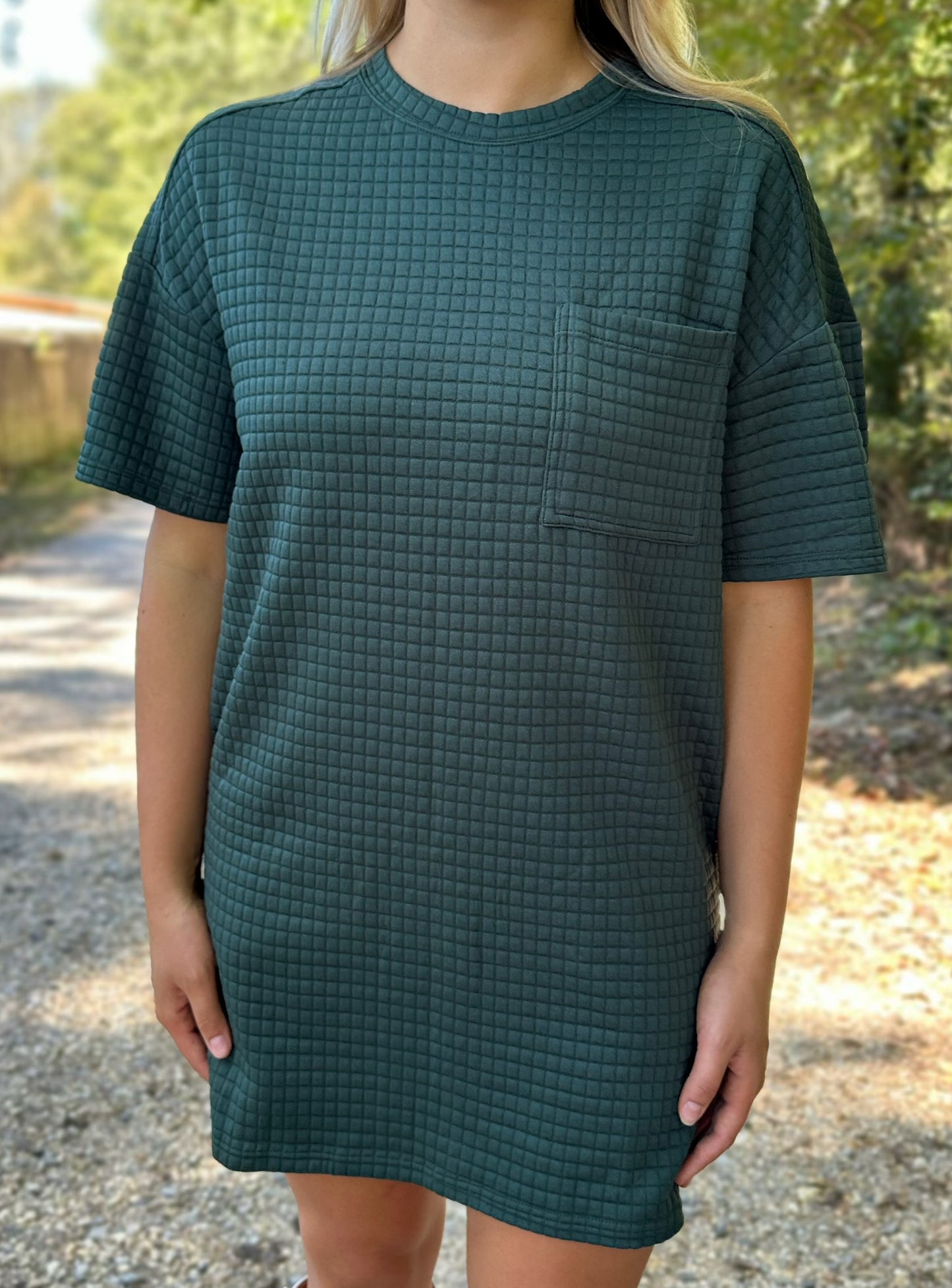 Quite Quilted Dress in Forest