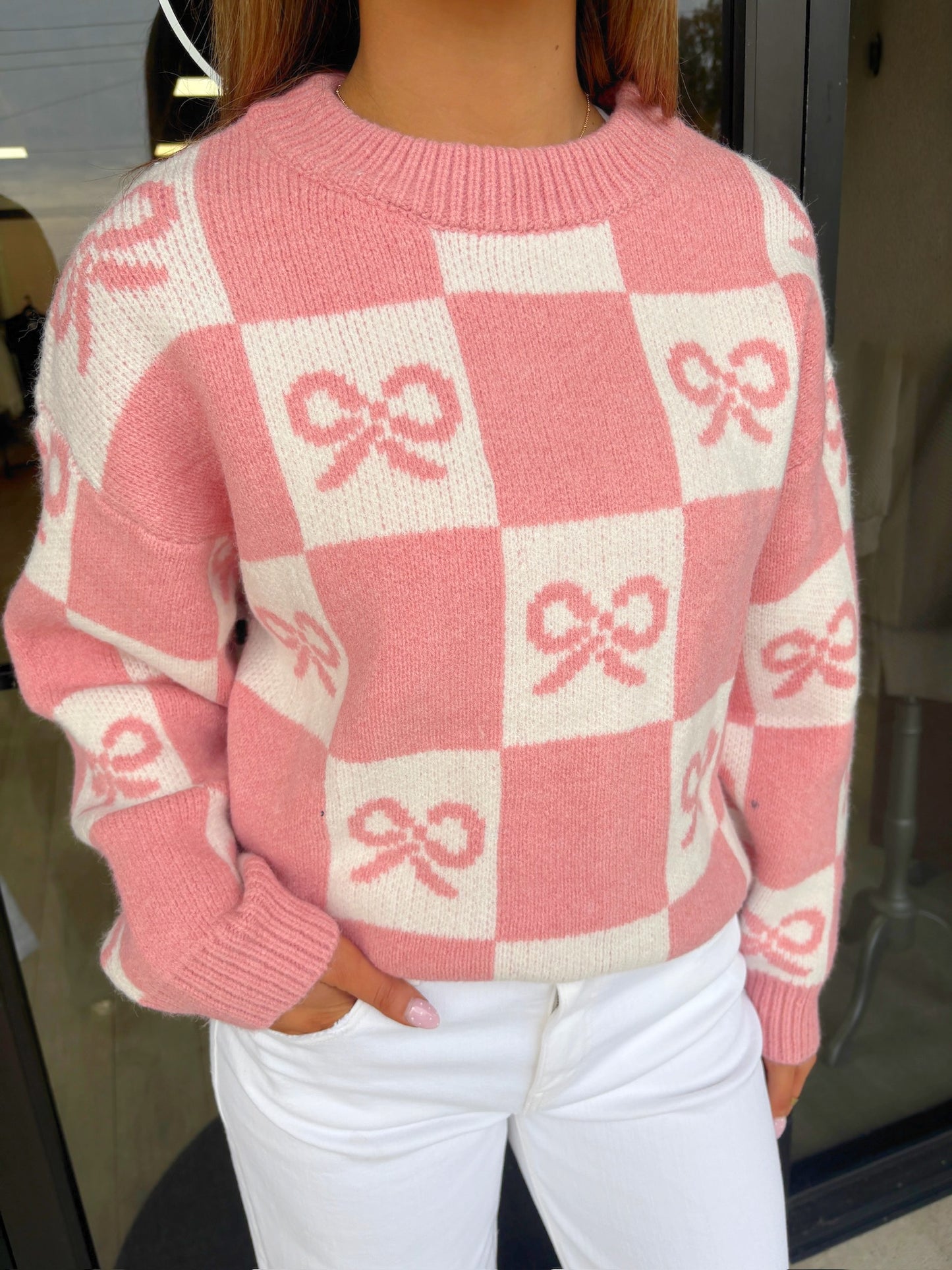 Blushing Bows Sweater