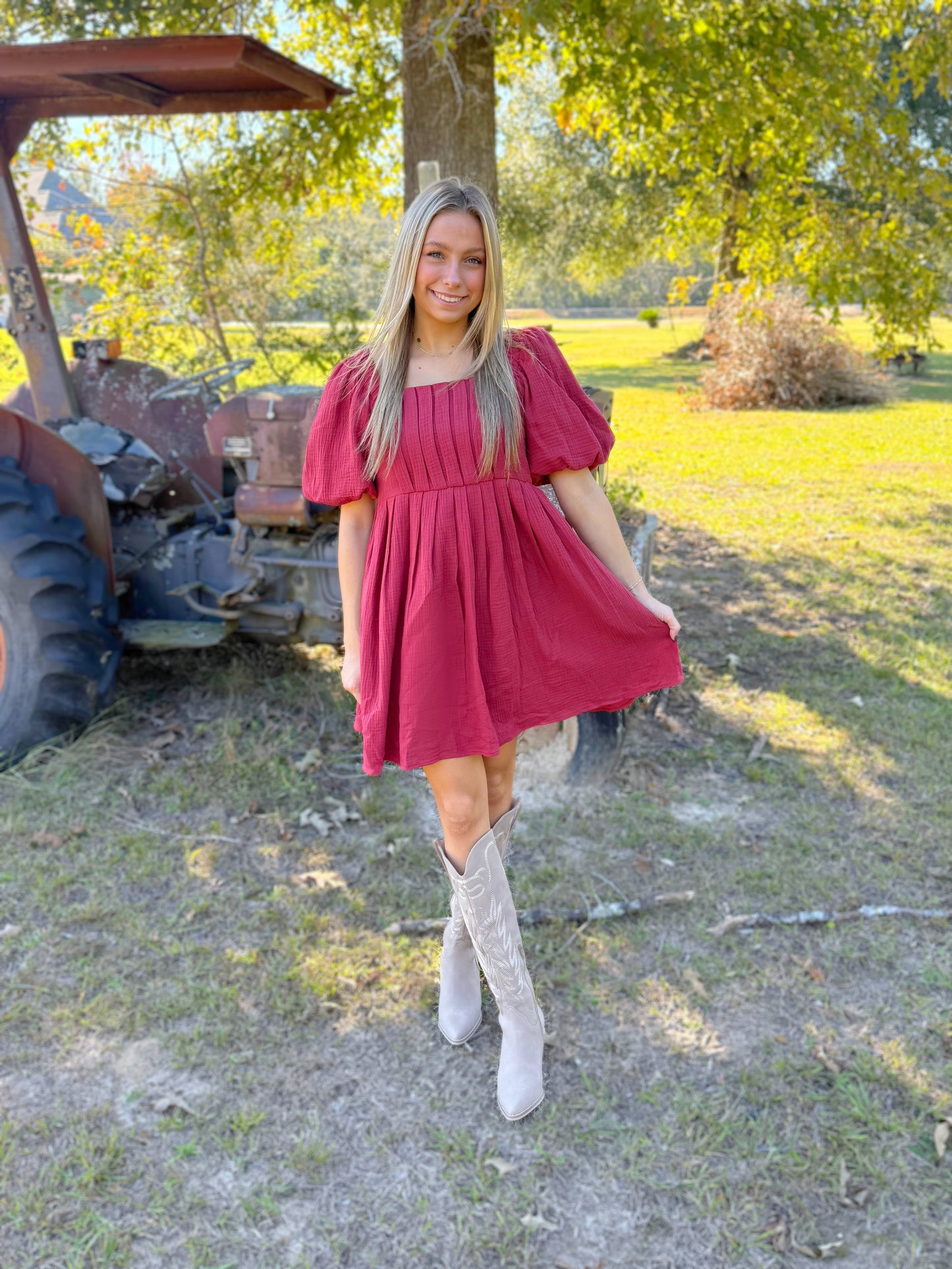 Cranberry Mini Dress