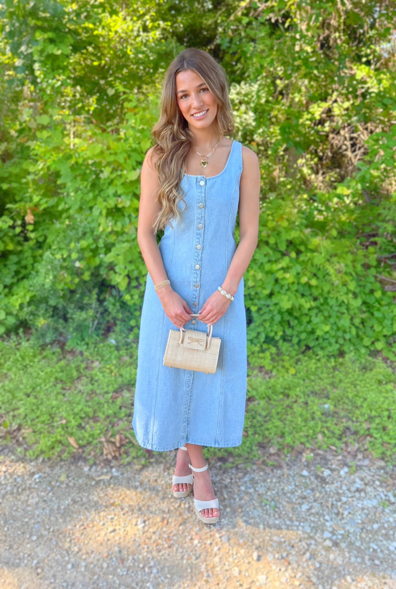Ayla Denim Midi Dress