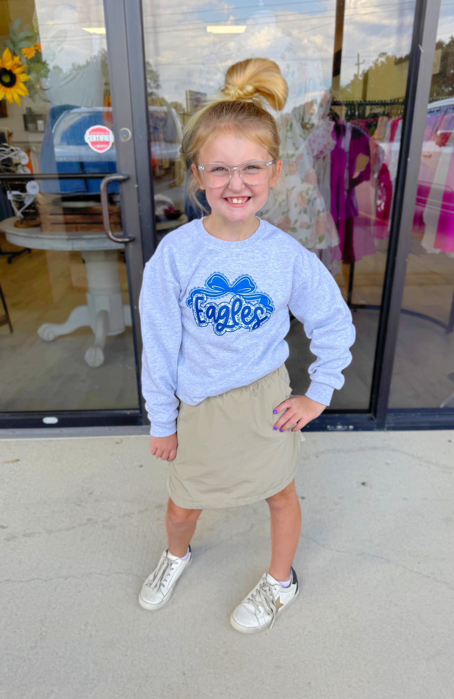 Floral Eagles Sweatshirt Youth