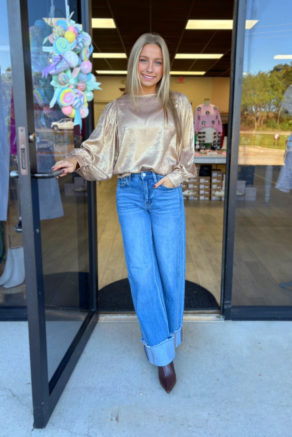 Gorgeous in Gold Blouse