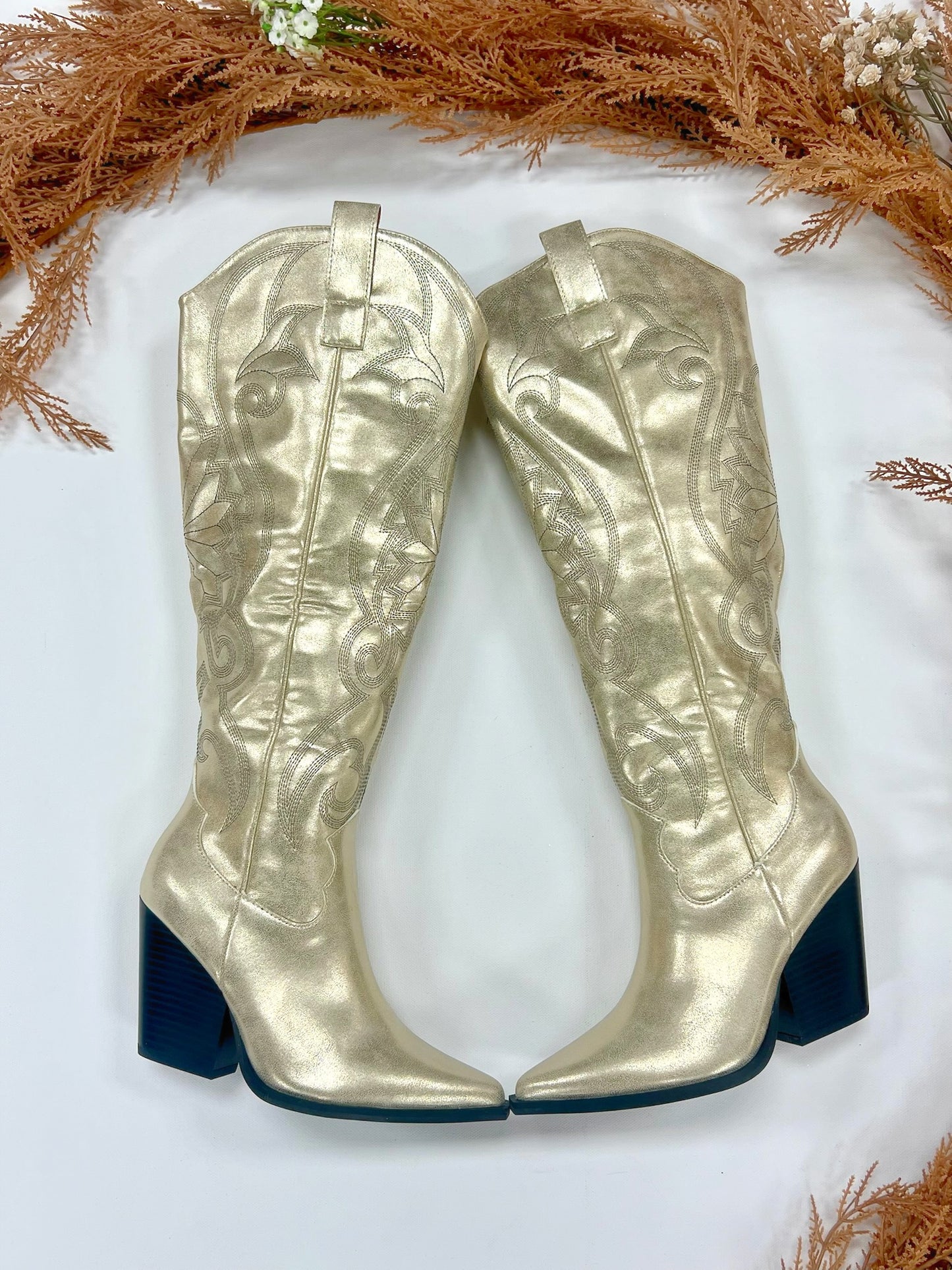 Astrid Gold Boots