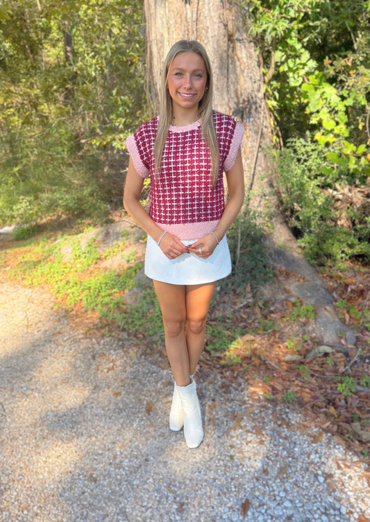 Textured & Tweed Top