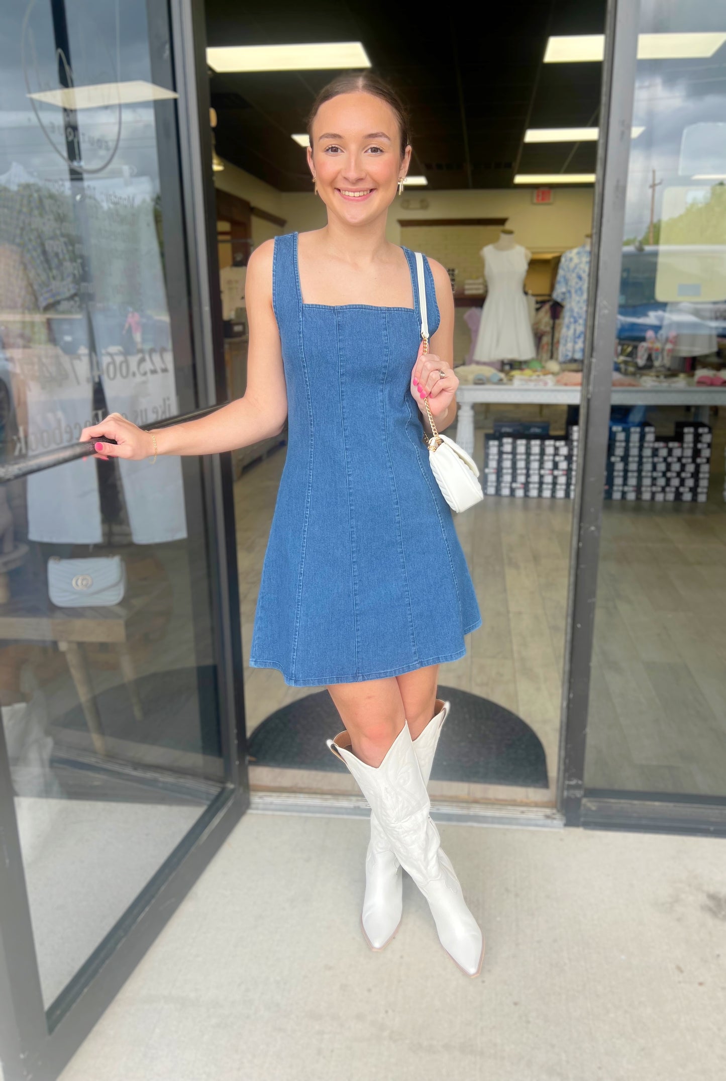 Slim Fit Denim Dress