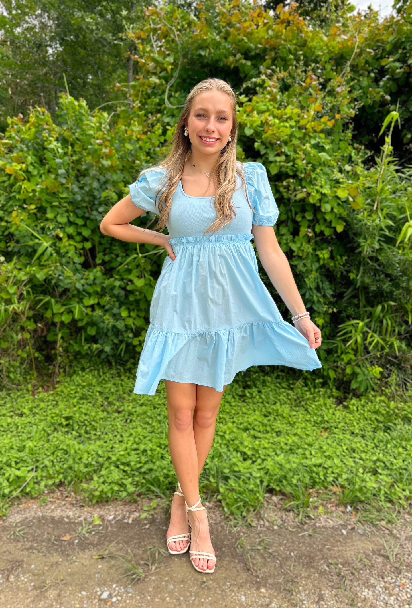 Sweet Blue Babydoll Dress