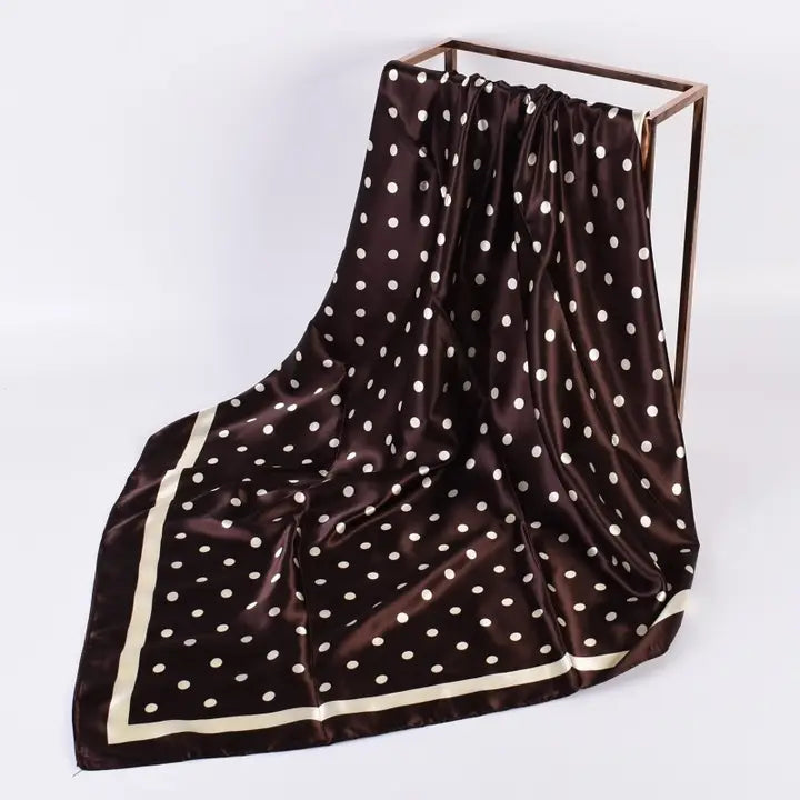 Large Polka Dot Print Scarf