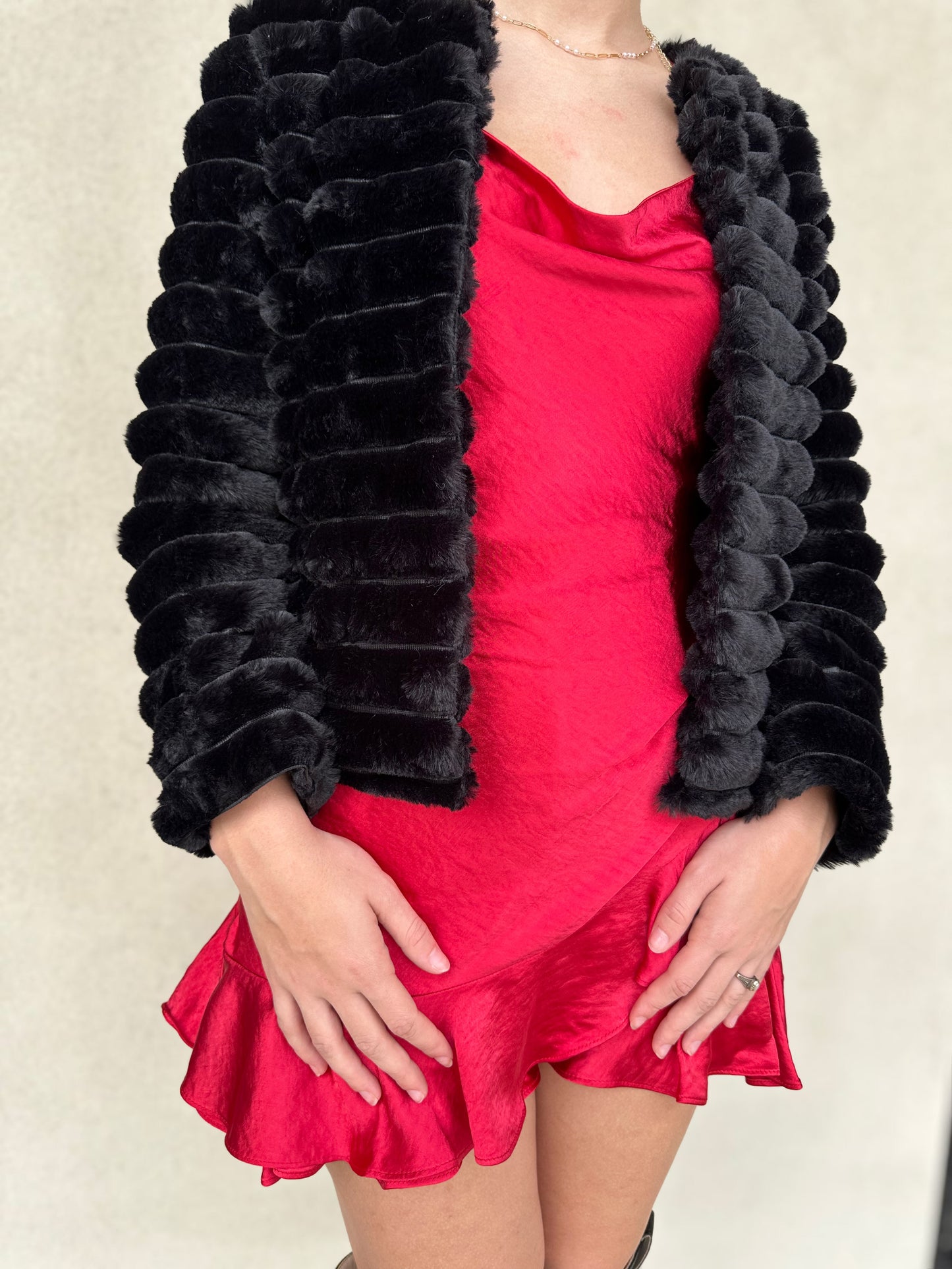 Crimson Christmas Satin Romper