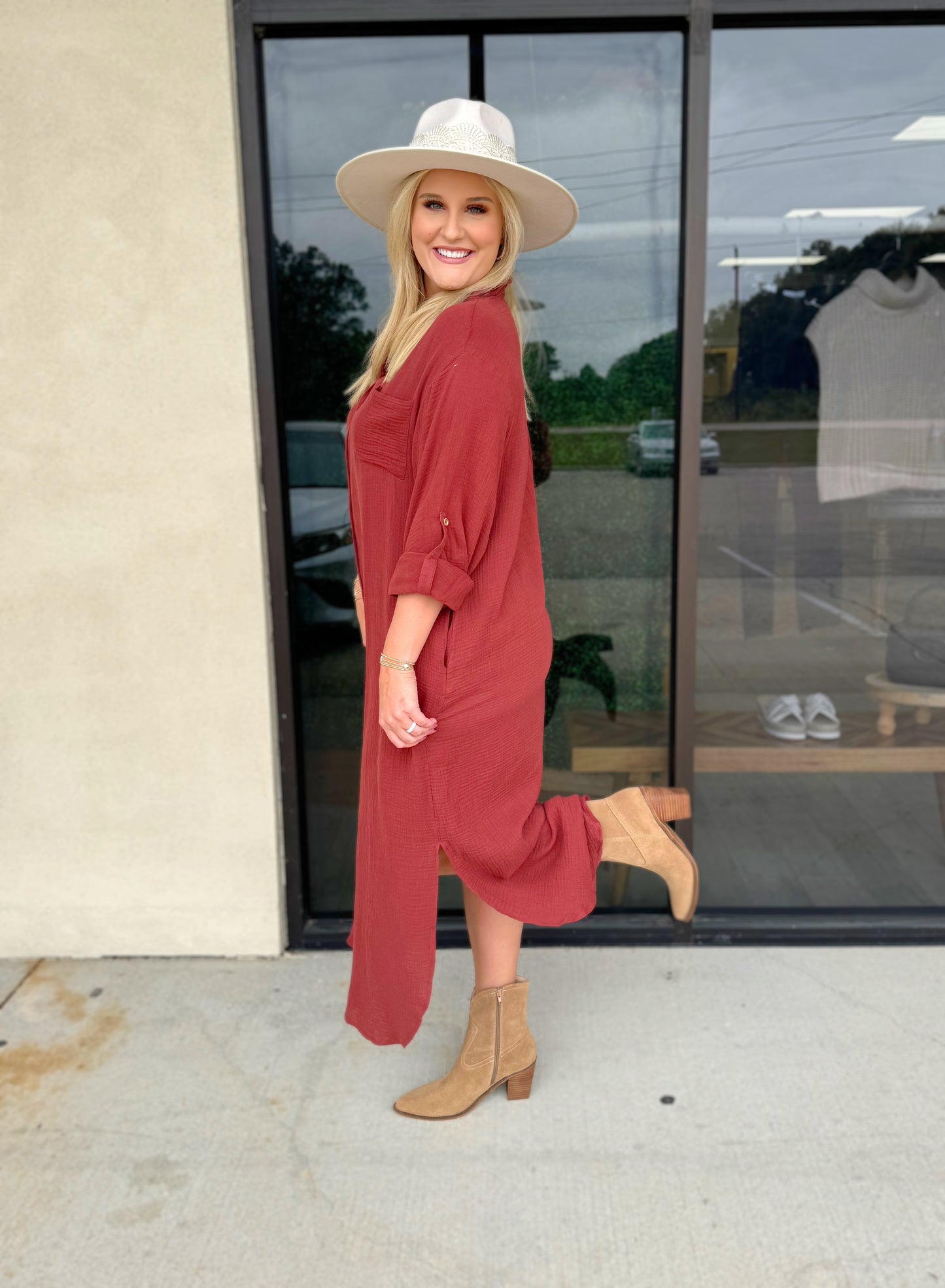 Better Buttoned Maxi Dress