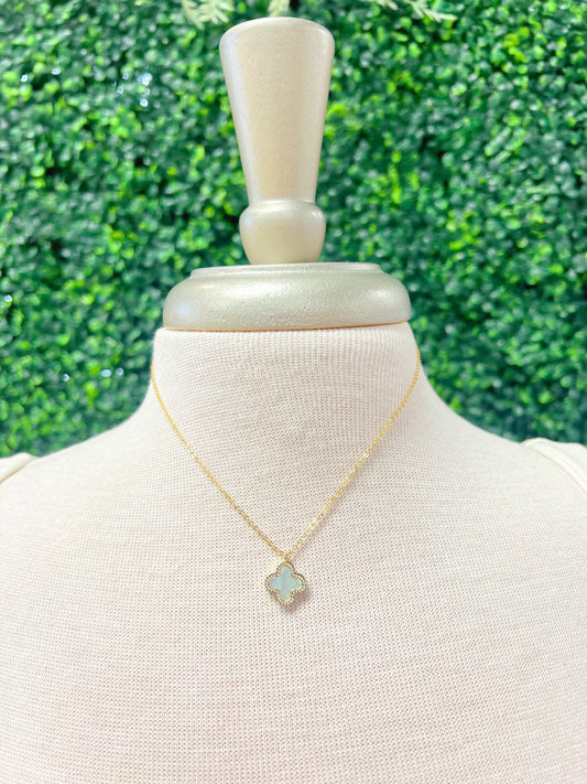 Two Tone Clover Necklace