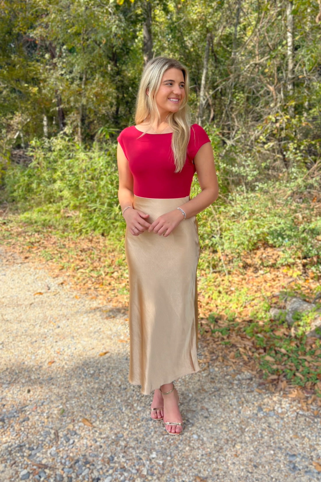 Sweetly Satin Maxi Skirt