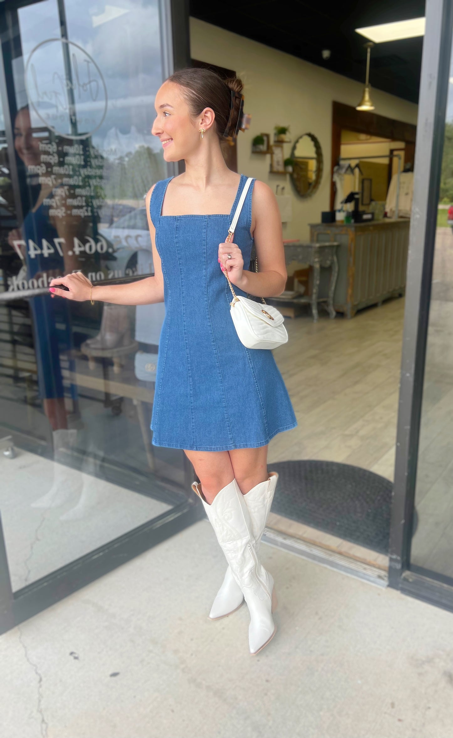 Slim Fit Denim Dress
