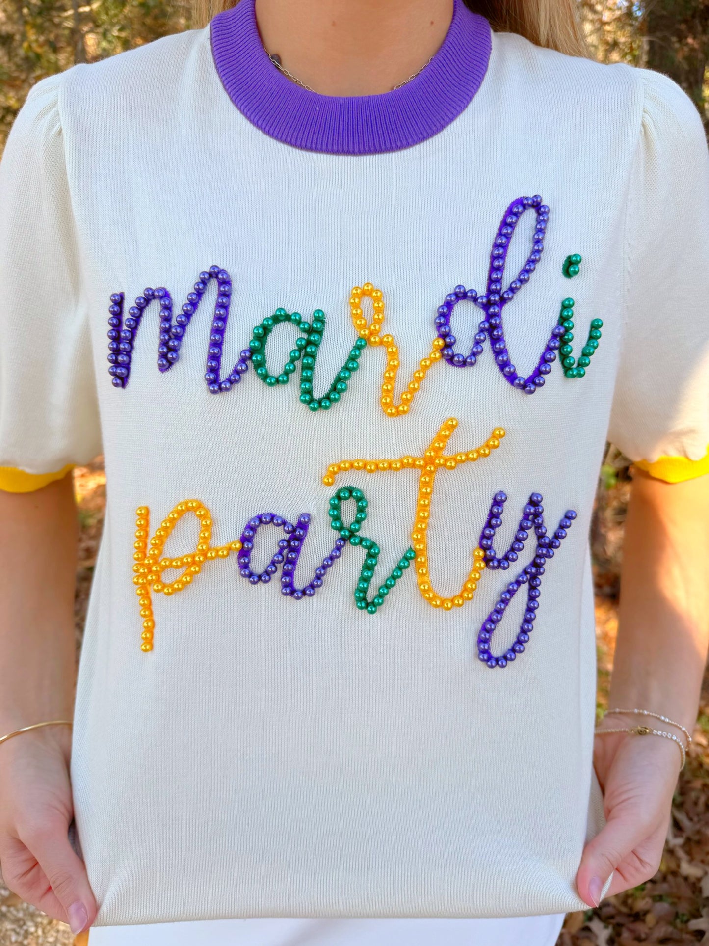 Pearl Mardi Party Sweater