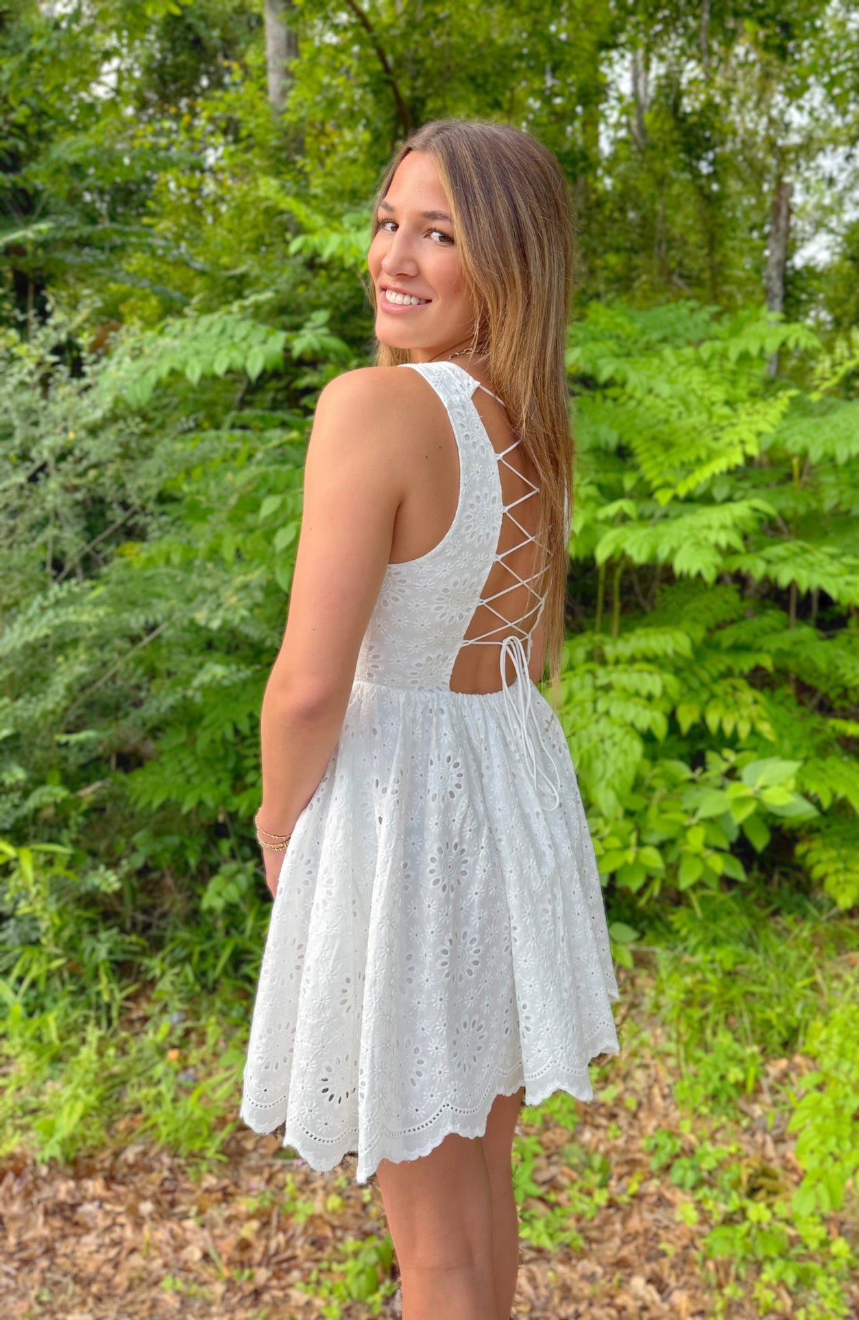 Lucia Eyelet Dress