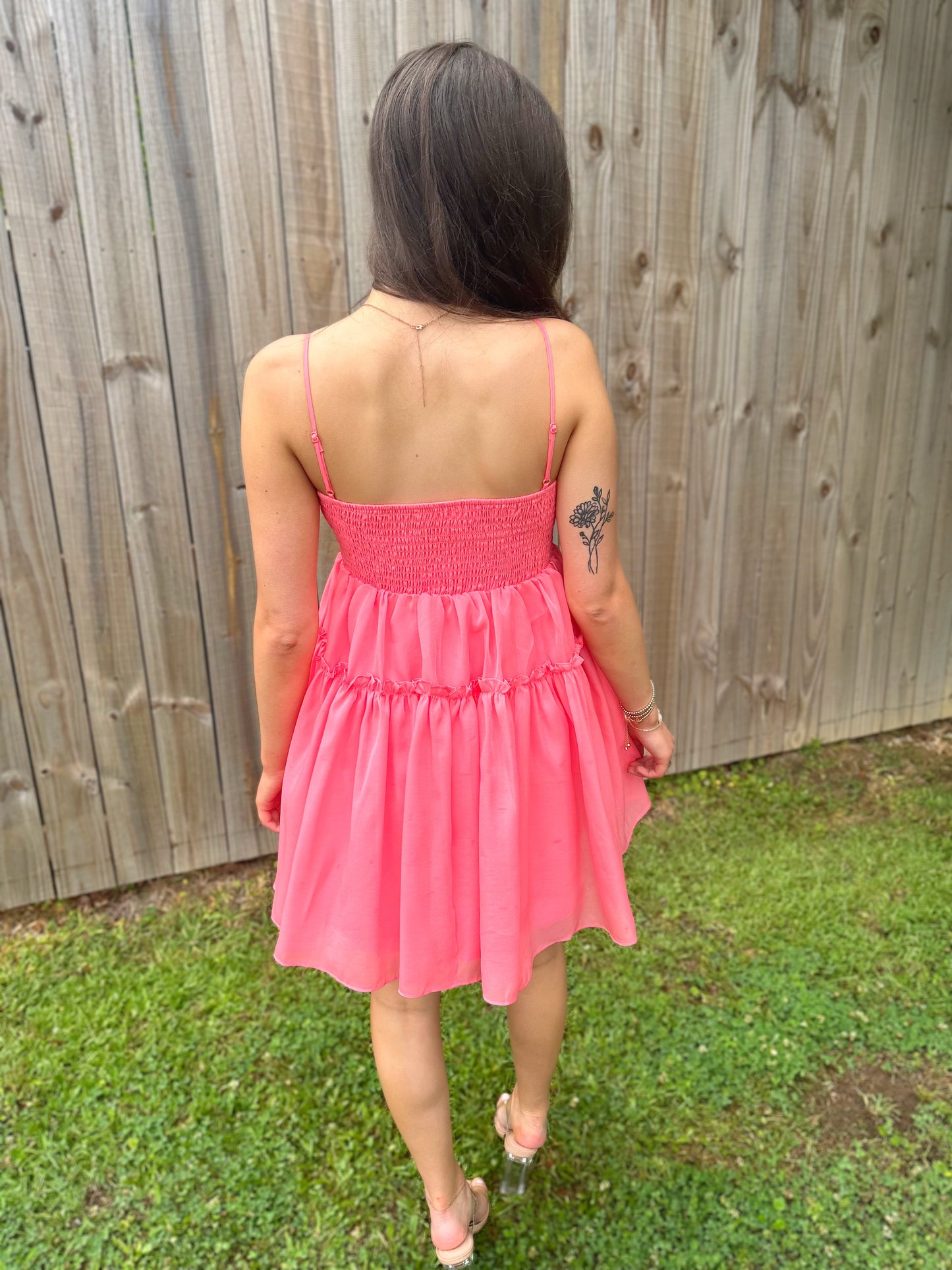 Pop Pink Babydoll Dress