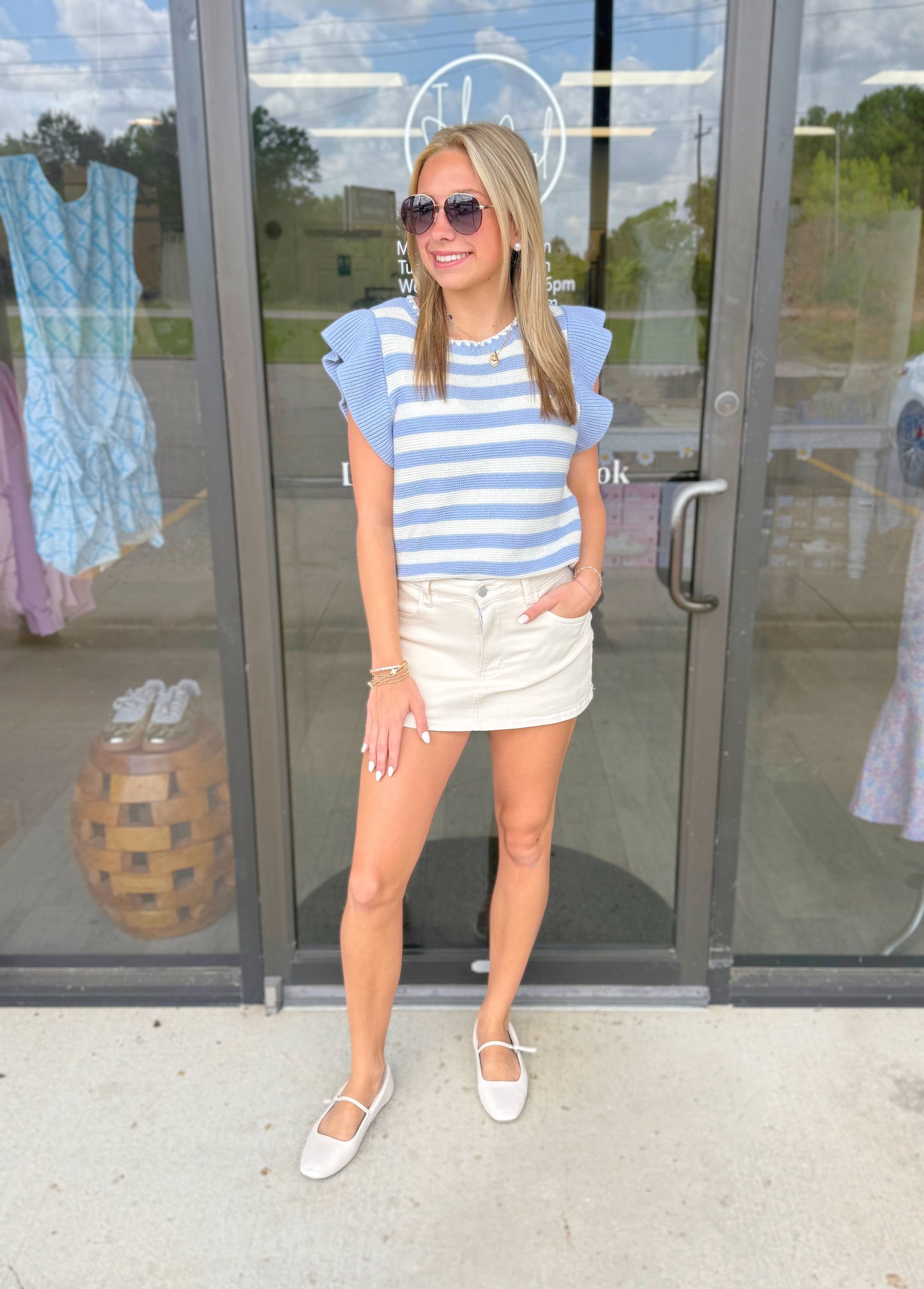 Poppy Striped Top