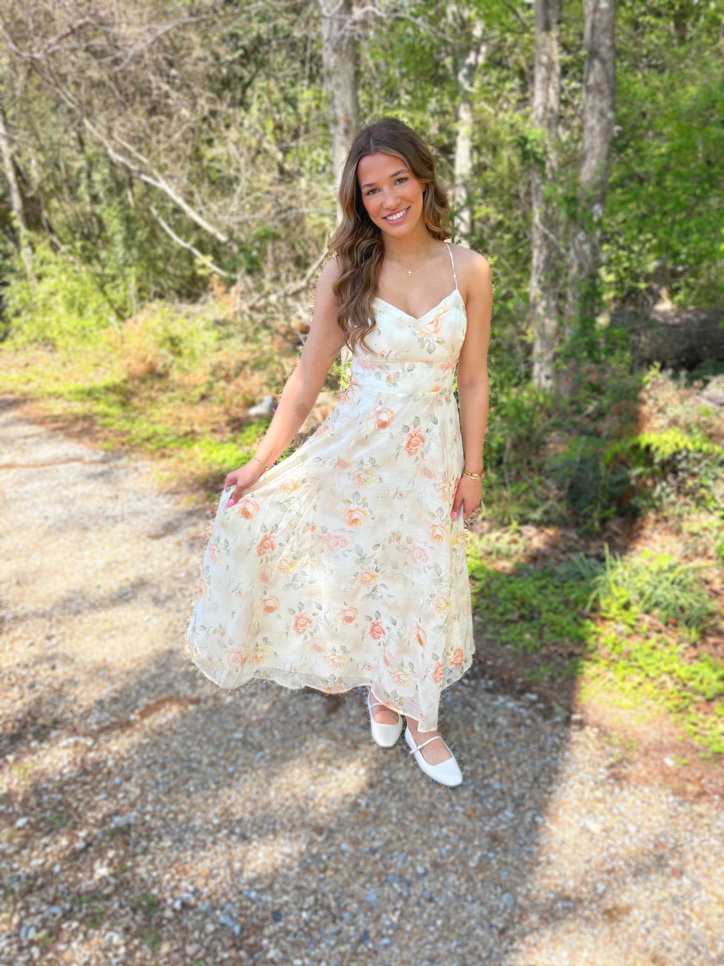 Gardenia Floral Midi Dress