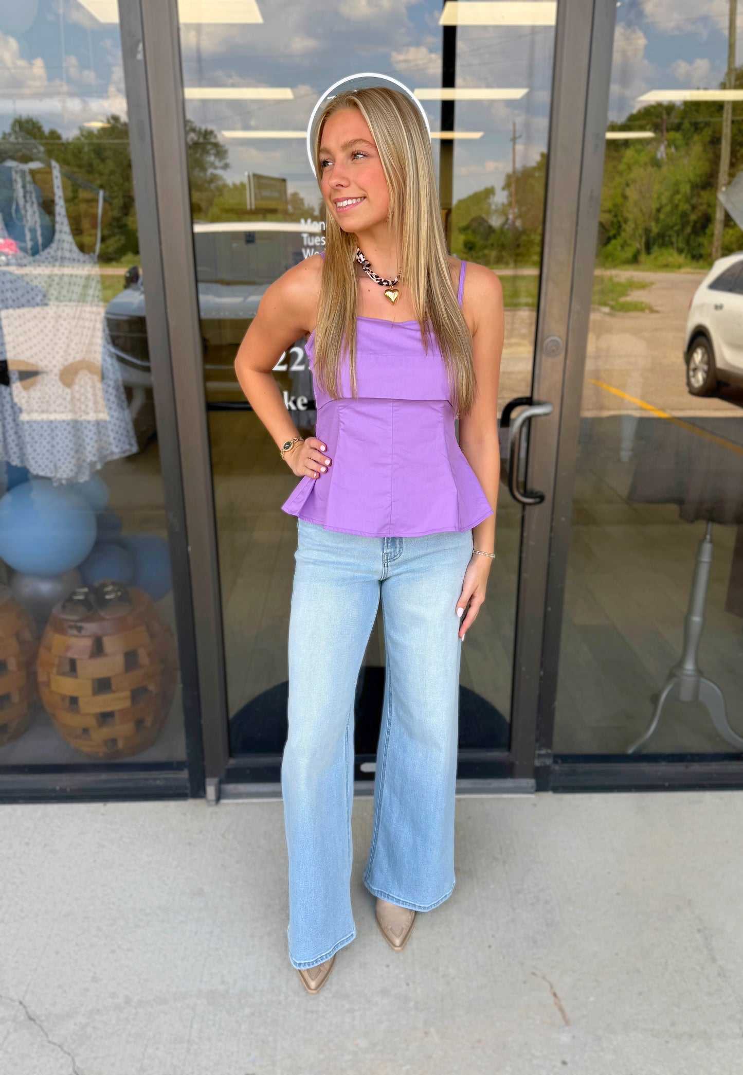 Geaux for Poplin Top