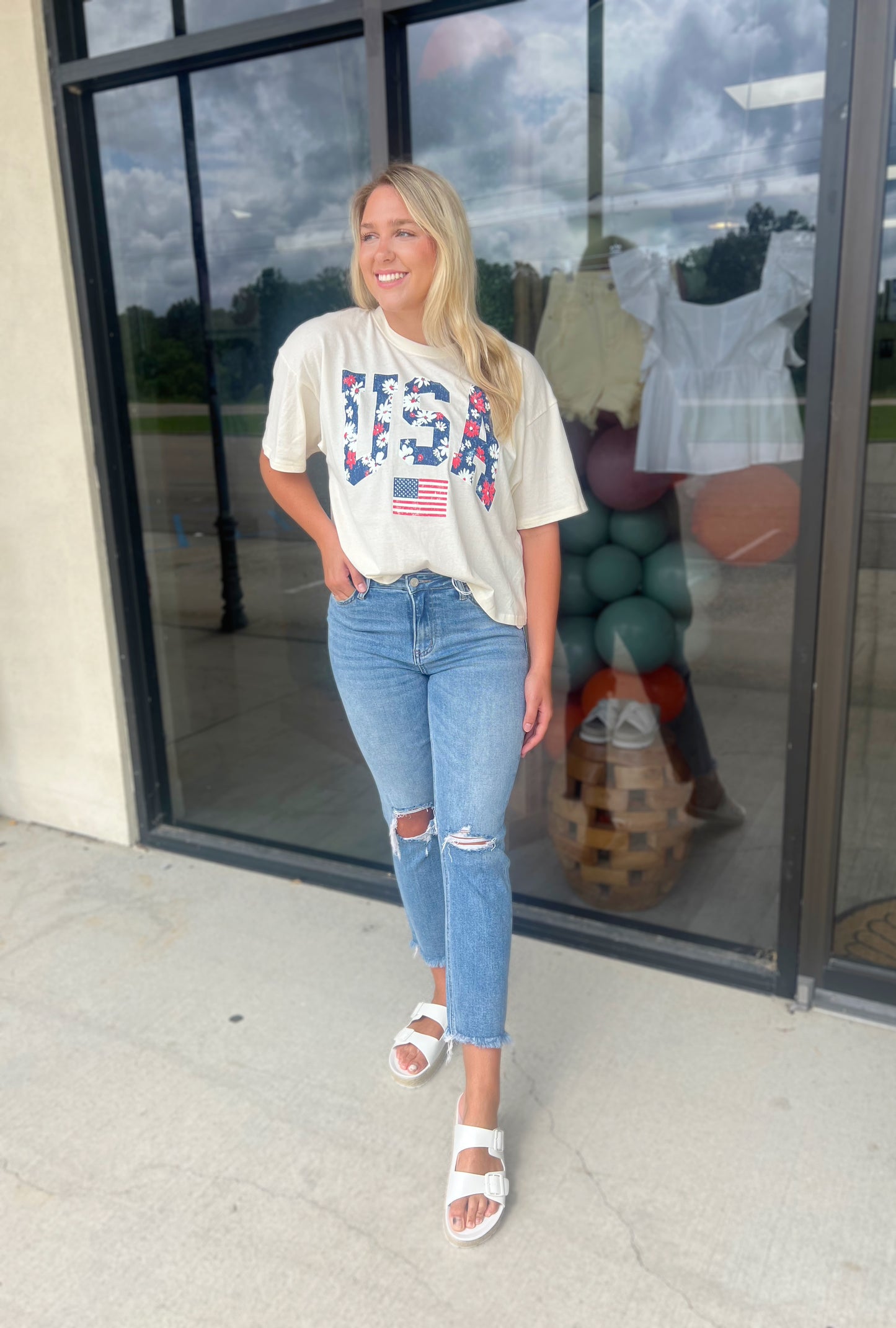 USA Flower Tee