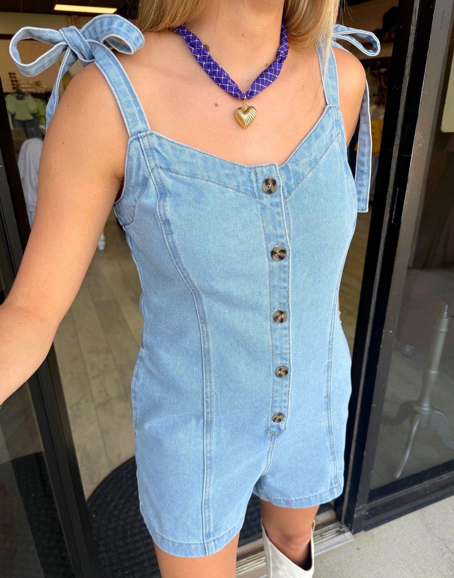 Undoubtedly Denim Romper