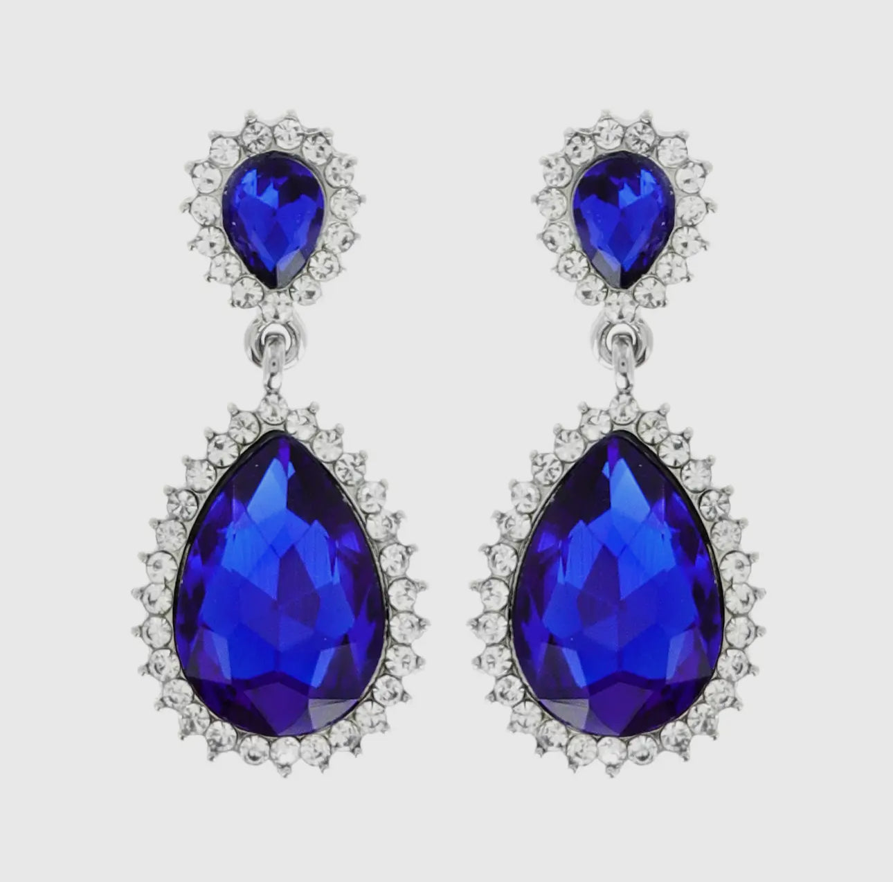 Halo Earrings in Royal