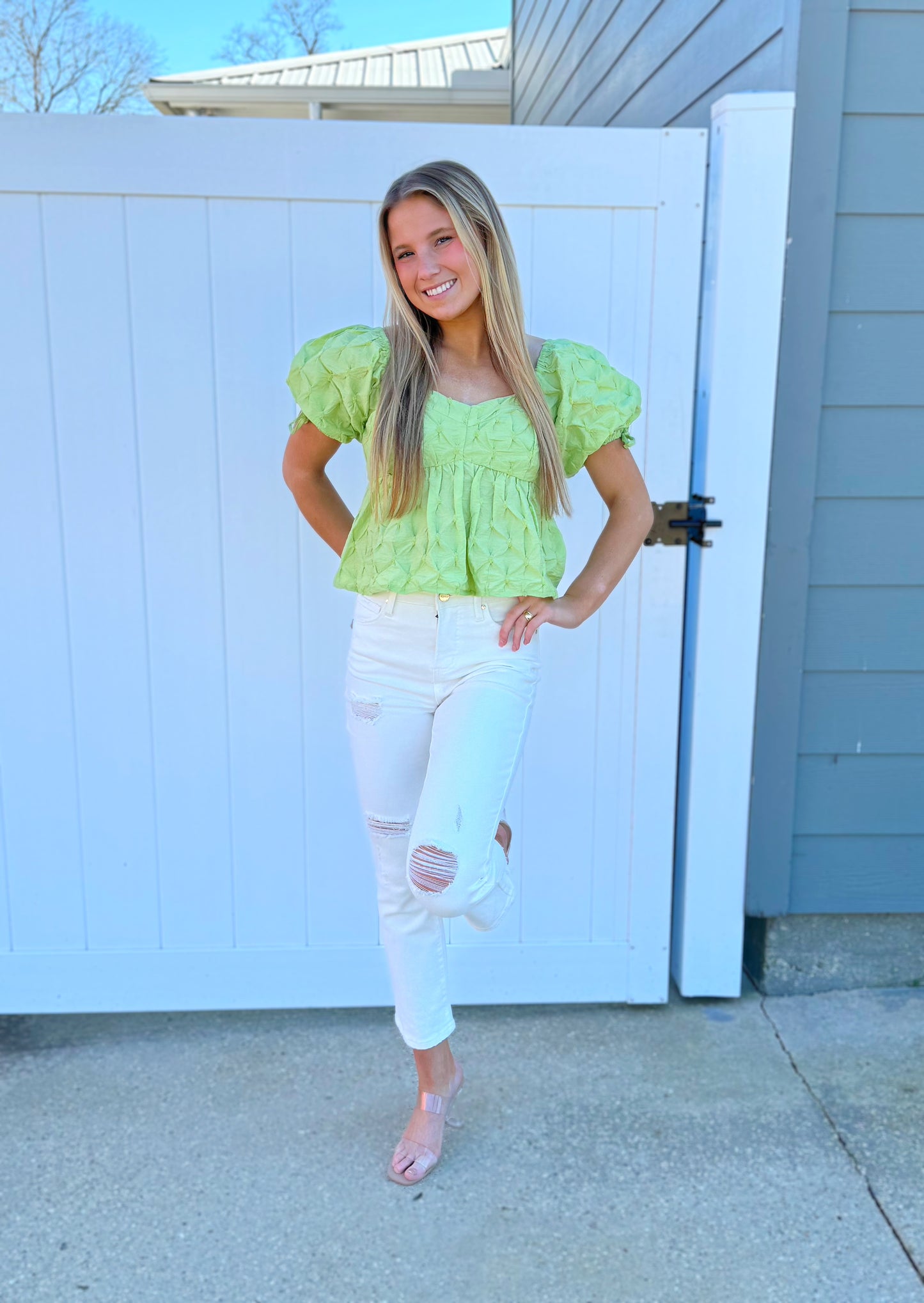 MEDIUM - Love in Lime Top