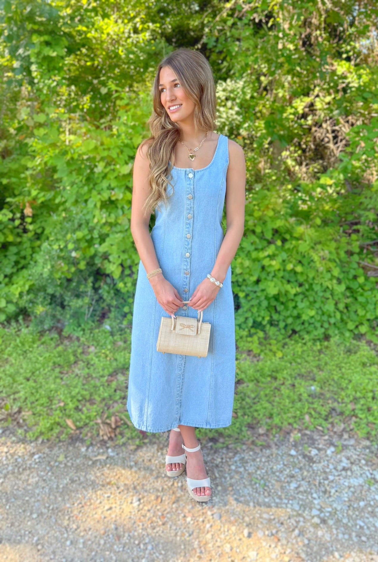 Ayla Denim Midi Dress