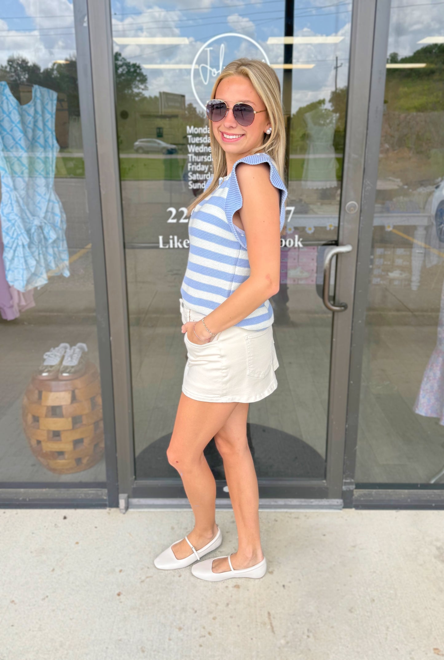 Poppy Striped Top