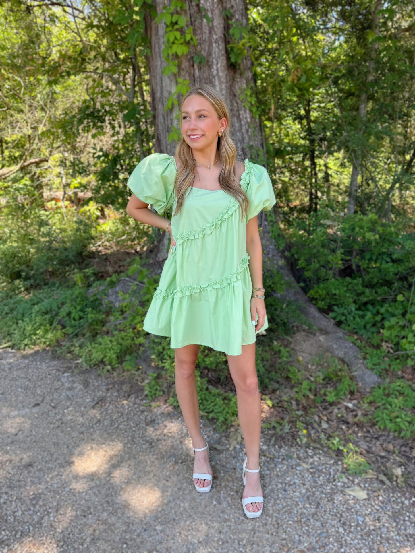 Ruffled in Matcha Dress