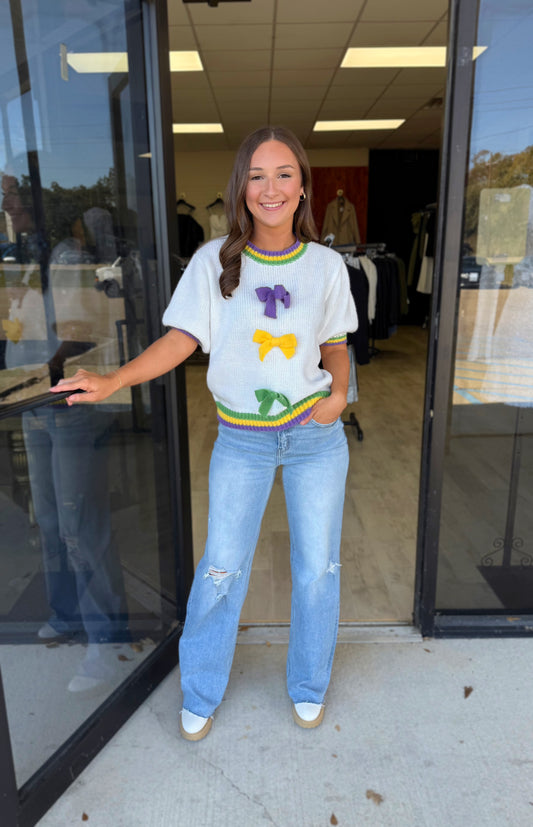 "BOW Me Something Mister" Sweater