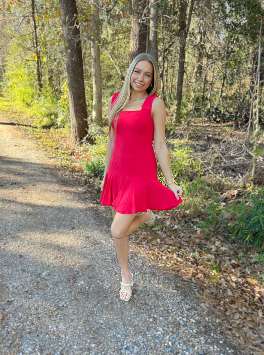 Red Ruffles Dress