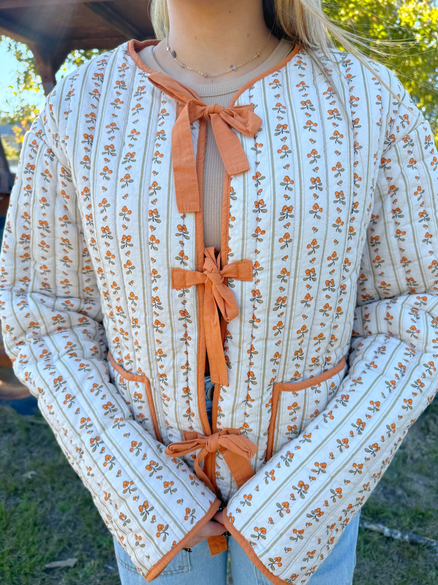 Perfectly Persimmon Puffer Jacket